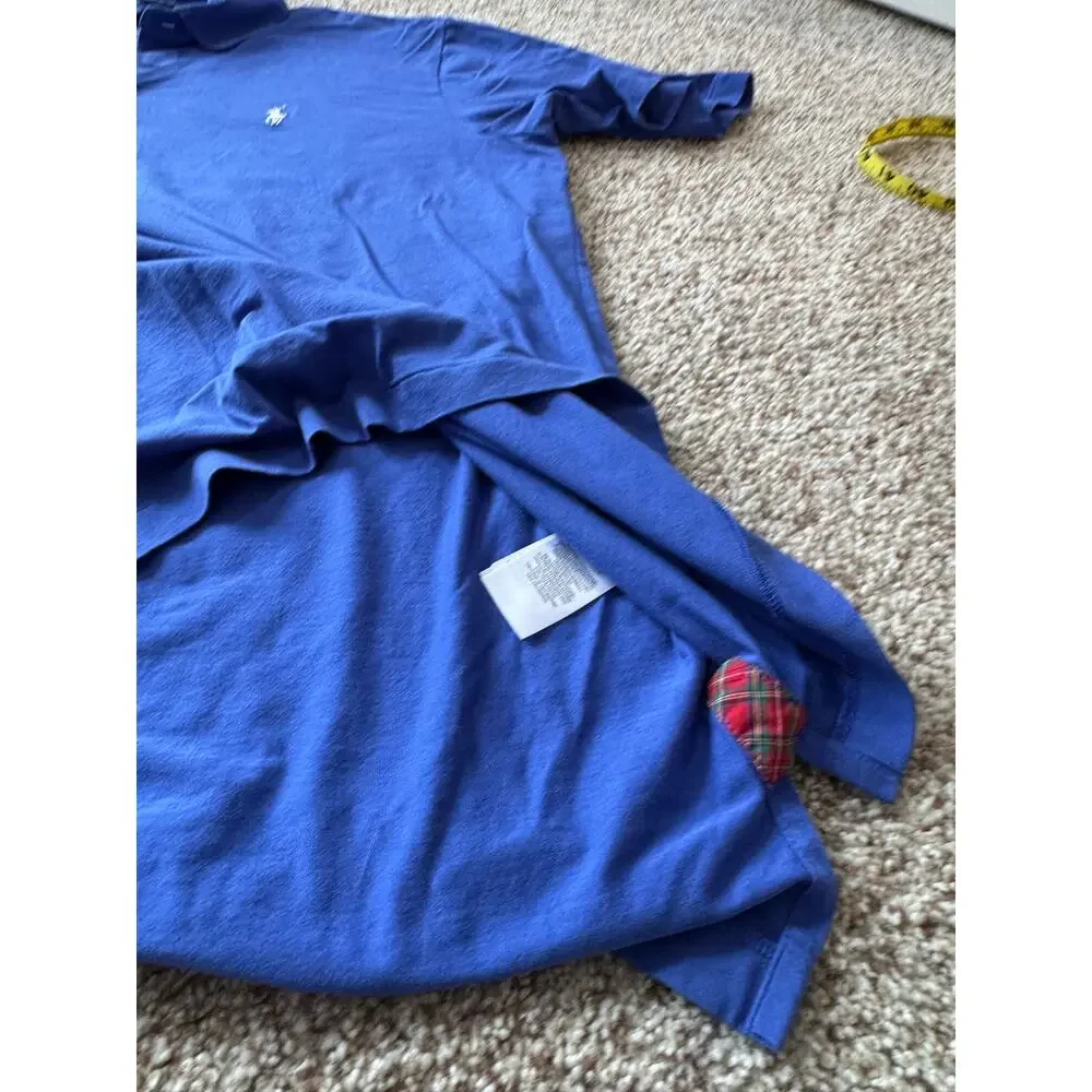 Polo Golf Ralph Lauren Shirt Mens XL Blue Stretch Lisle Polo Short Sleeve Pony